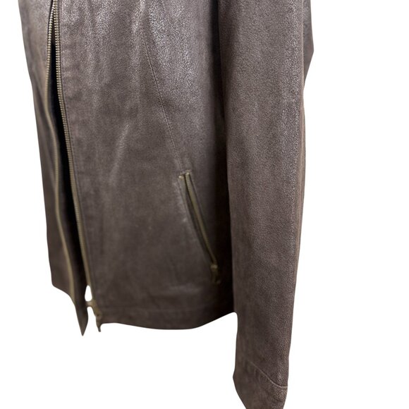 Brown Suede Moto Jacket - Picture 3 of 7
